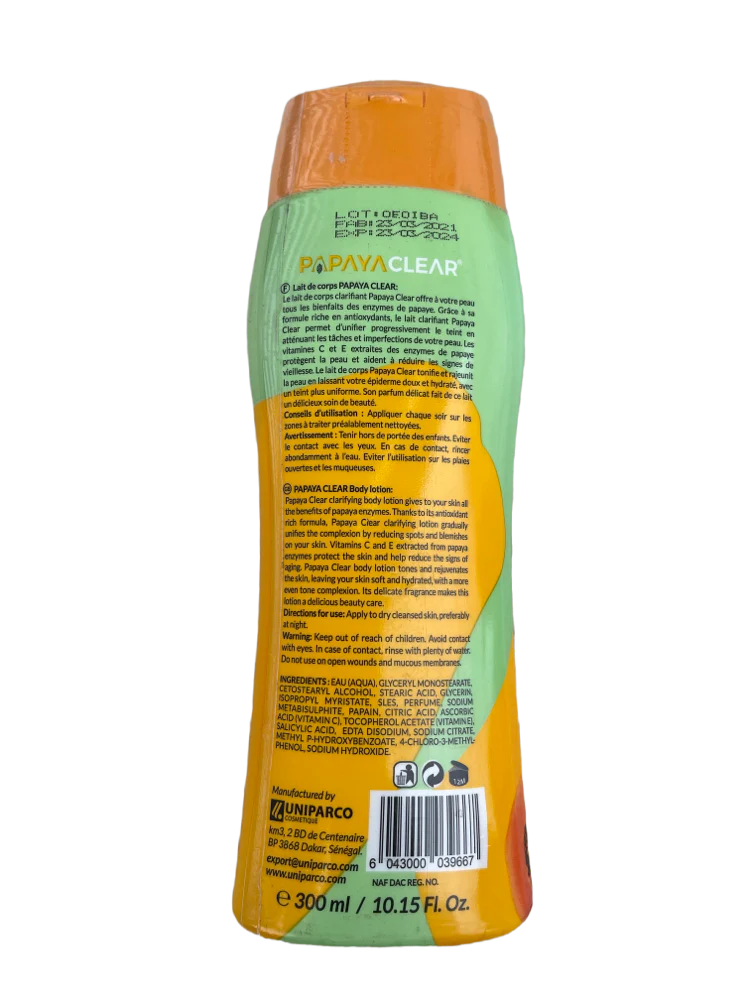 PAPAYA CLEAR Clarifying Body Lotion 10.15oz / 300ml