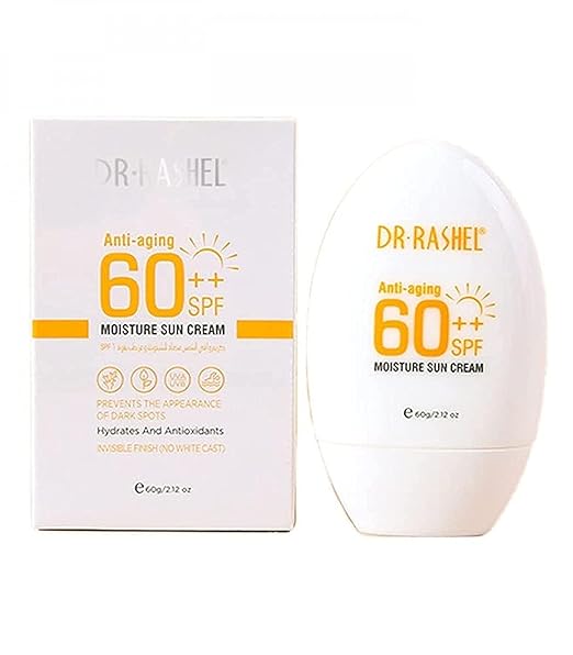 Dr Rashel Anti Aging 60++ SPF Moisture Sun Cream, Size 60g, 2.12 Oz (Pack Of 1)