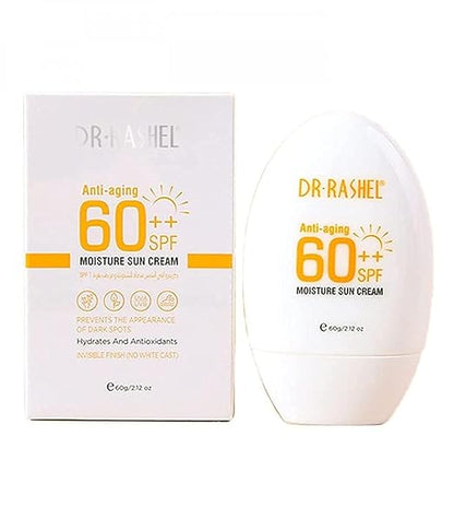 Dr Rashel Anti Aging 60++ SPF Moisture Sun Cream, Size 60g, 2.12 Oz (Pack Of 1)