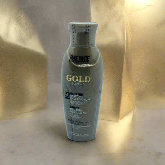 Pure White Cosmetics Gold Glowing 2 UNIFER MAXI TONE OIL 3.3 oz