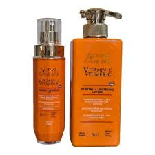 Active caviar drip Vitamin C & Tumeric Lotion 444ml and Oil 100ml 2PCS
