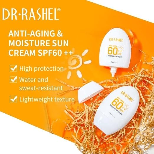Dr Rashel Anti Aging 60++ SPF Moisture Sun Cream, Size 60g, 2.12 Oz (Pack Of 1)
