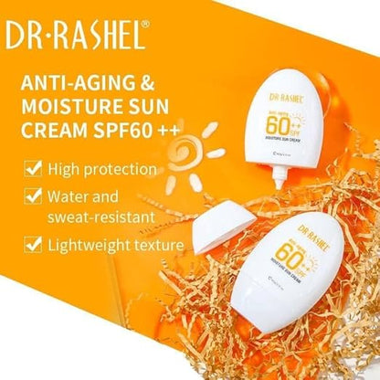 Dr Rashel Anti Aging 60++ SPF Moisture Sun Cream, Size 60g, 2.12 Oz (Pack Of 1)