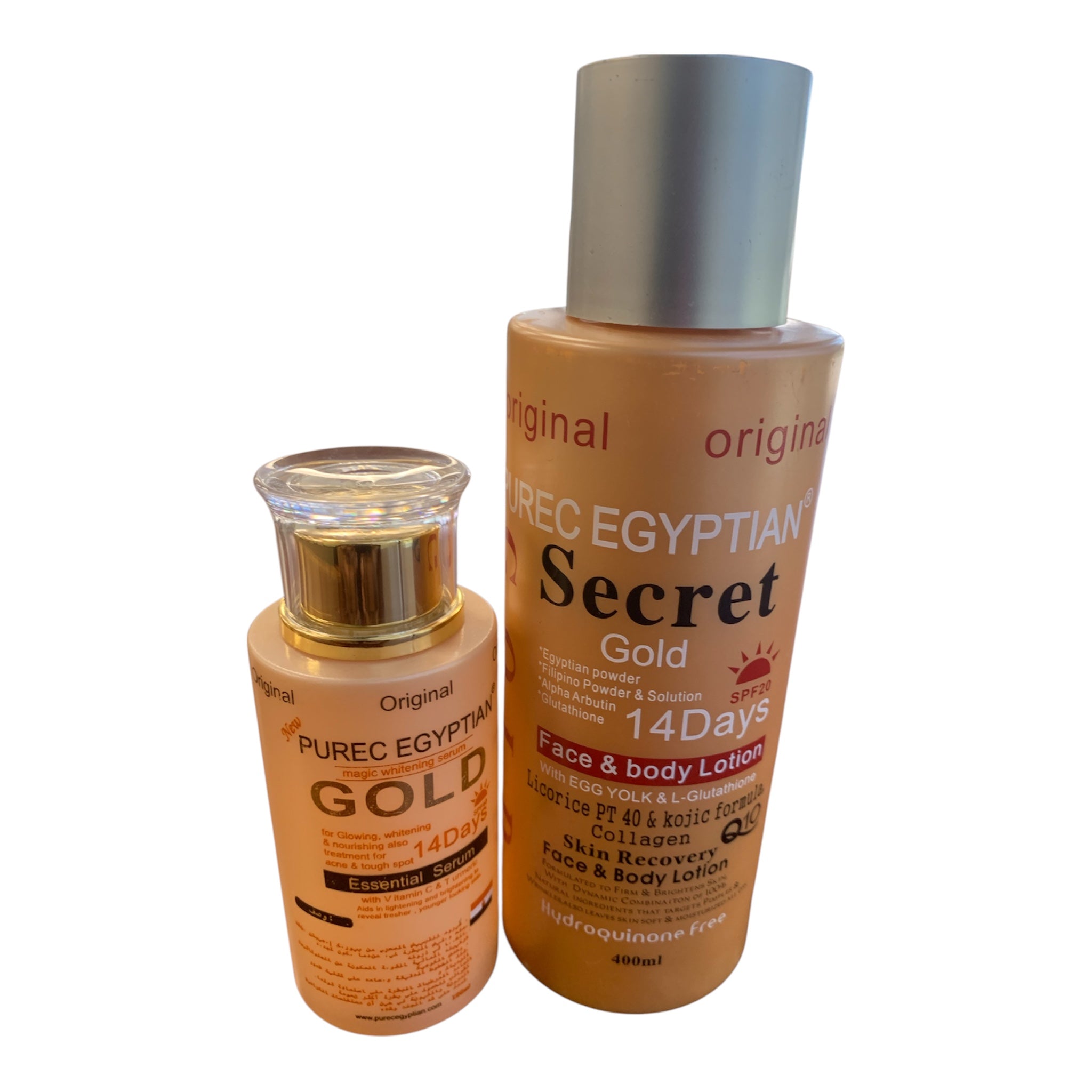 Purec Egyptian Secret Gold Face & Body Lotion and SERUM
