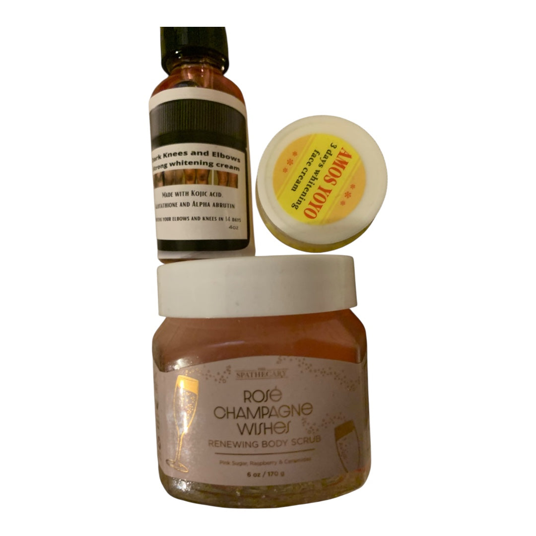 ADVANCED formula Dark Spot Corrector KIT– Fast-Action Brightening with Vitamins C & E for Face, Knees, Neck & Elbows