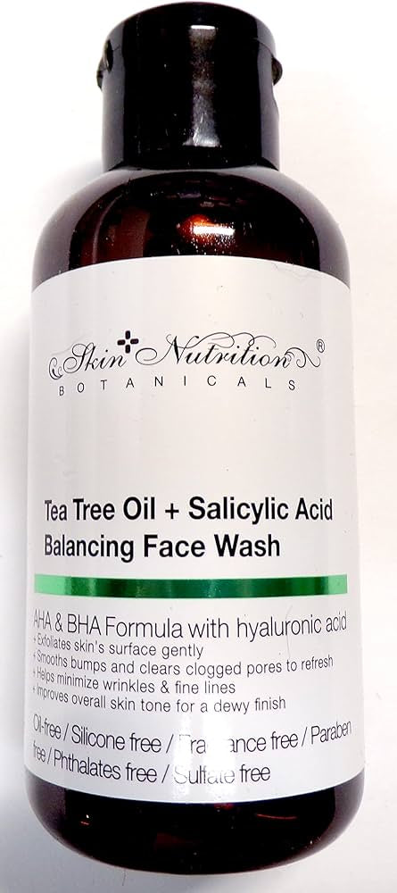 Skin Nutrition Botanical s - Tea Tree Oil + Salicylic Acid Balancing Face Wash 4oz (118ml), 4 Ounce (Pack of 1)