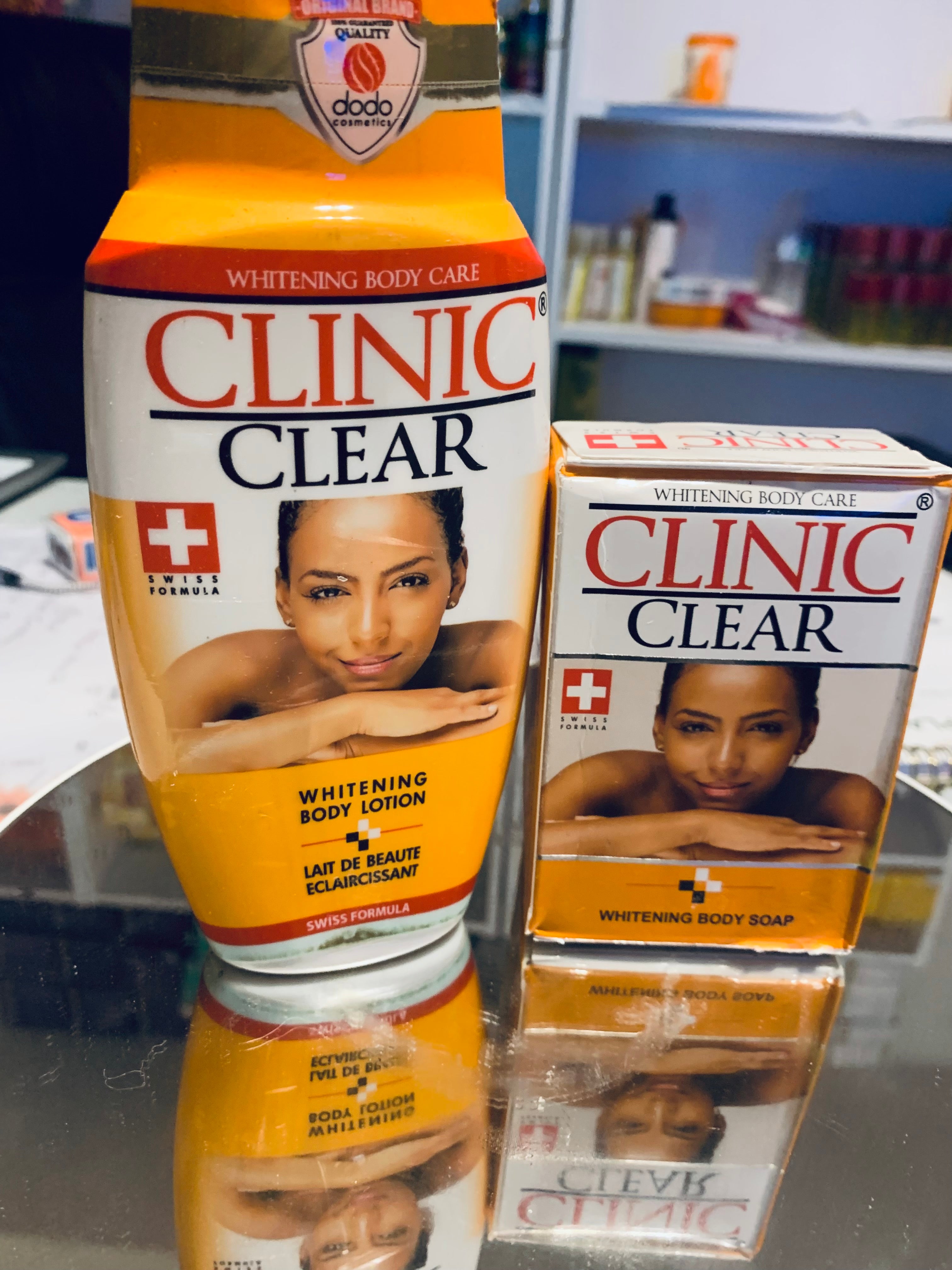 Clinic Clear SKIN LIGHTENING BODY LOTION +SKIN LIGHTENING BODY SOAP