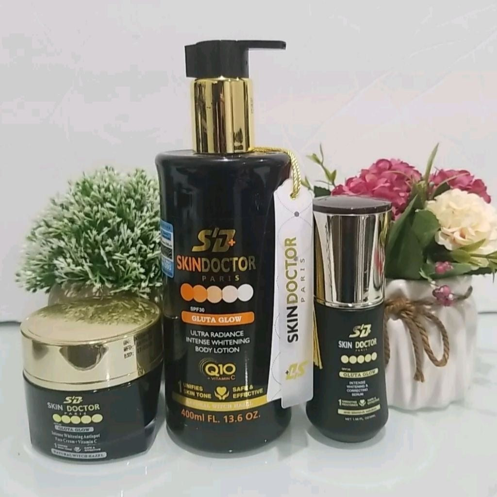 Skin Doctor lotion set lotion, serum, face cream