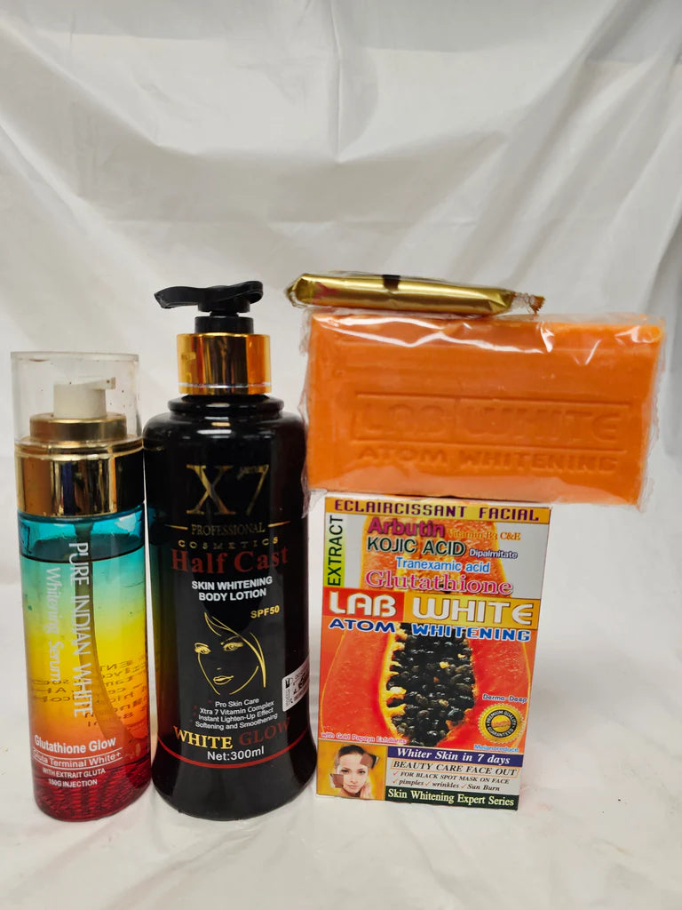 X7 halfcast lightening body milk 300ml set