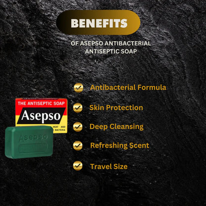 Asepso Antibacterial Antiseptic Soap 2.8 oz