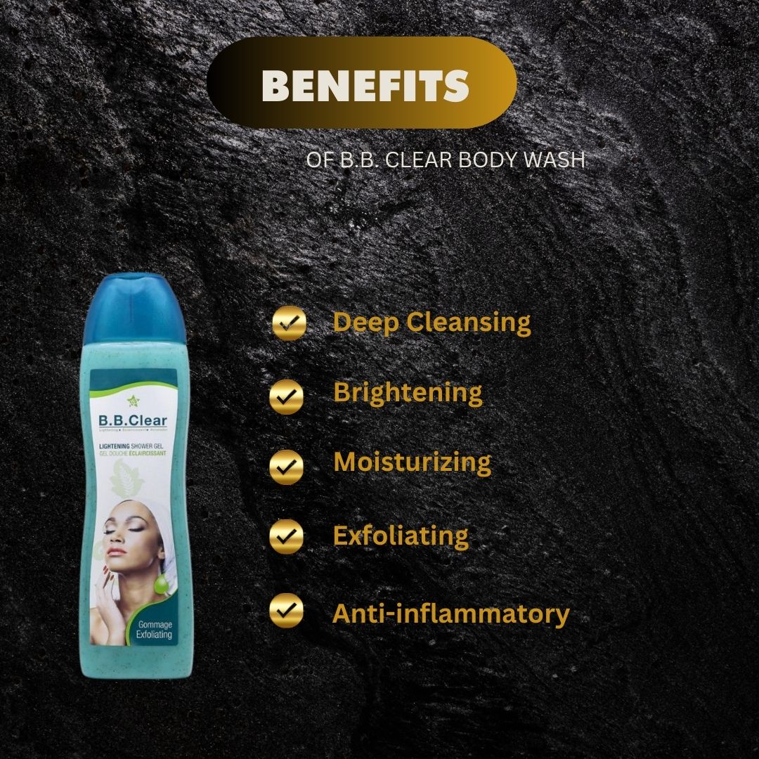 B.B Clear Lightening Shower Gel 20.28oz 600ml BIGGEST SIZE