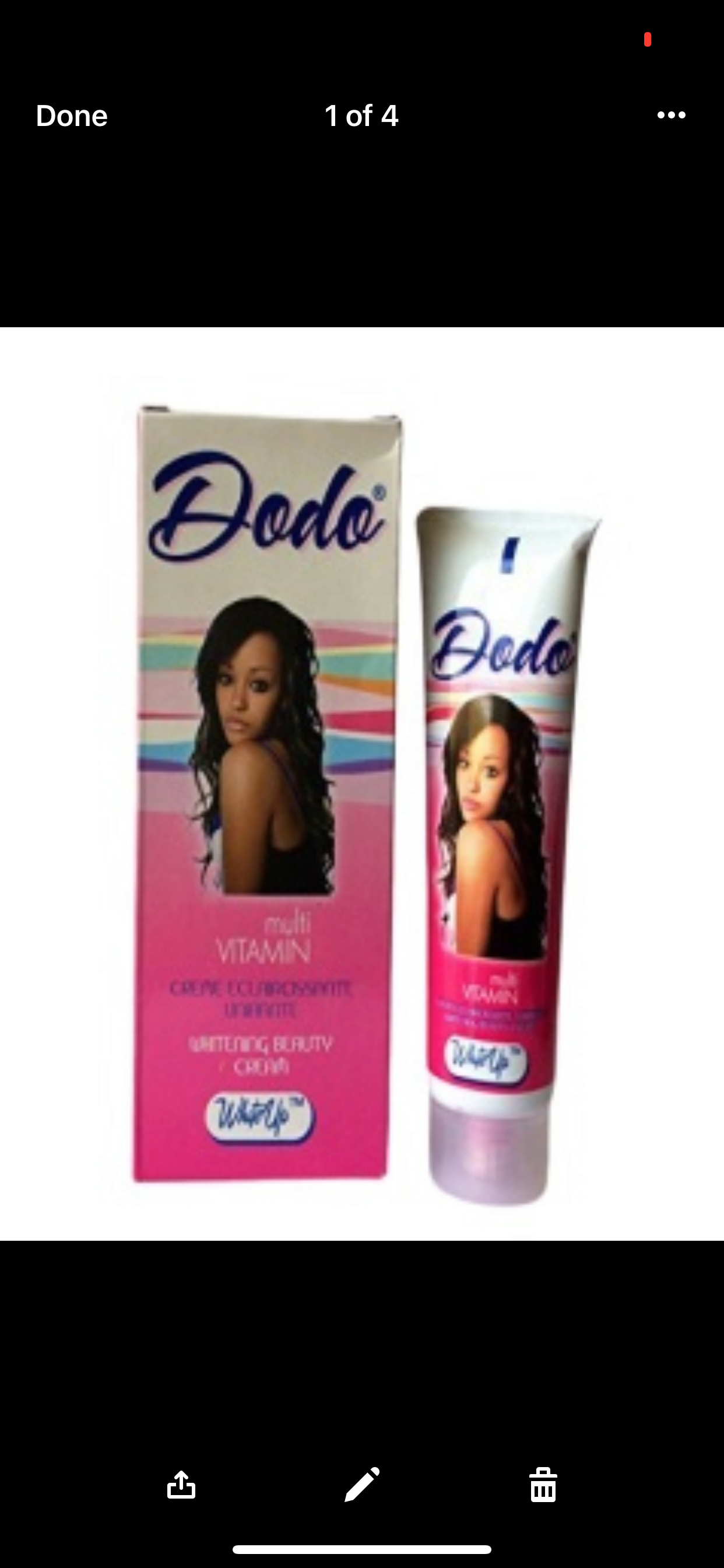 Dodo White Up BEAUTY LIGHTENING CREAM INTENSE MOSISTURISING 250ml. Dodo white up