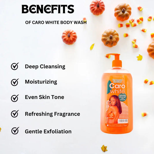 Caro White Lightening Shower Gel with Carrot oil 33.8 oz / 1000 ml