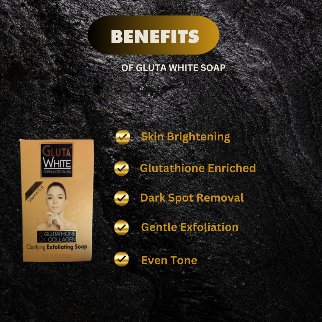 Gluta White Glutathione &amp; Collagen exfoliating soap 180g