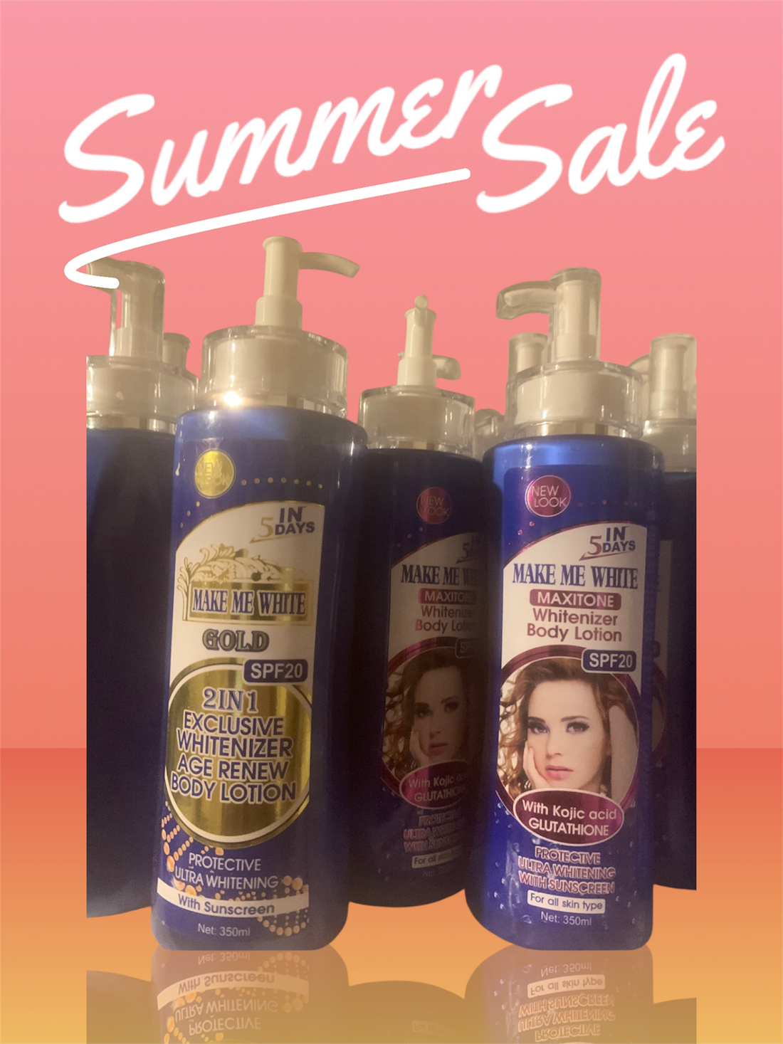 Gold SPF20 2IN1 Exclusive Whitenizer Age Renew Body Lotion" and the "Maxitone Whitenizer Body Lotion SPF20
