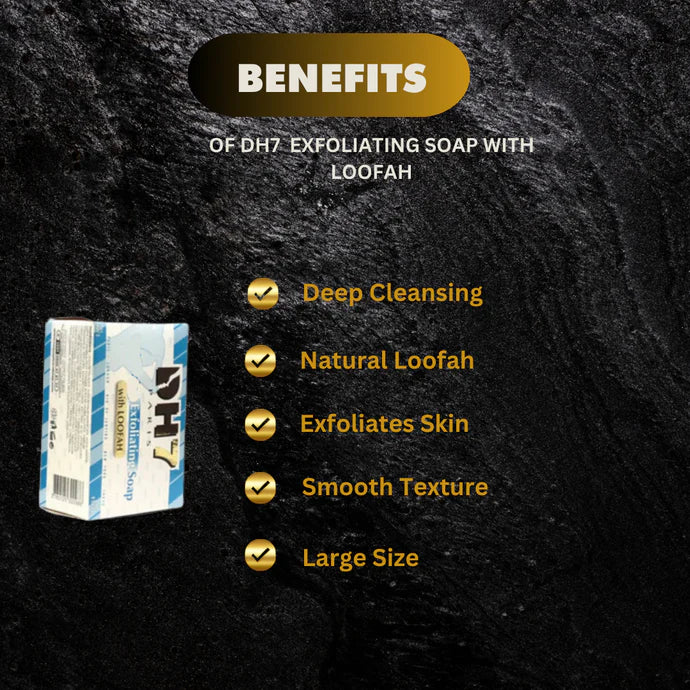 DH7 Lightening Exfoliating Soap with Loofah 8.75 oz