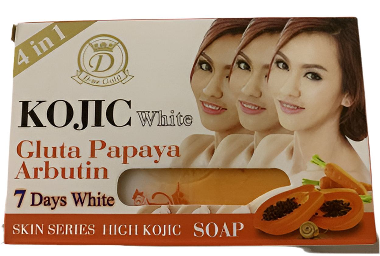 D-ne Gold KOJIC White Gluta Papaya Arbutin 7days 4 in 1 Soap 5.30oz / 160gr