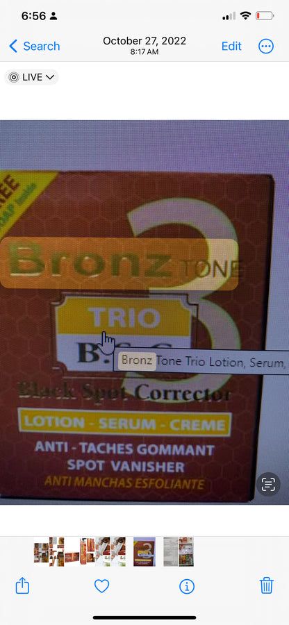 Bronz Tone Trio Lotion, Serum, Cream (3 PACK KIT) Bronz Tone