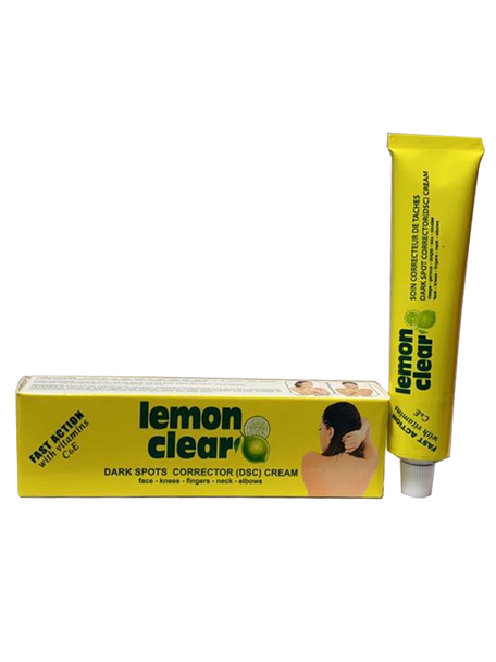 Lemon clear Dark Spot Corrector cream. Fast Action with Vitamins C&E (Face, Knees, Neck, Elbows) (5 PACK) Lemon clear