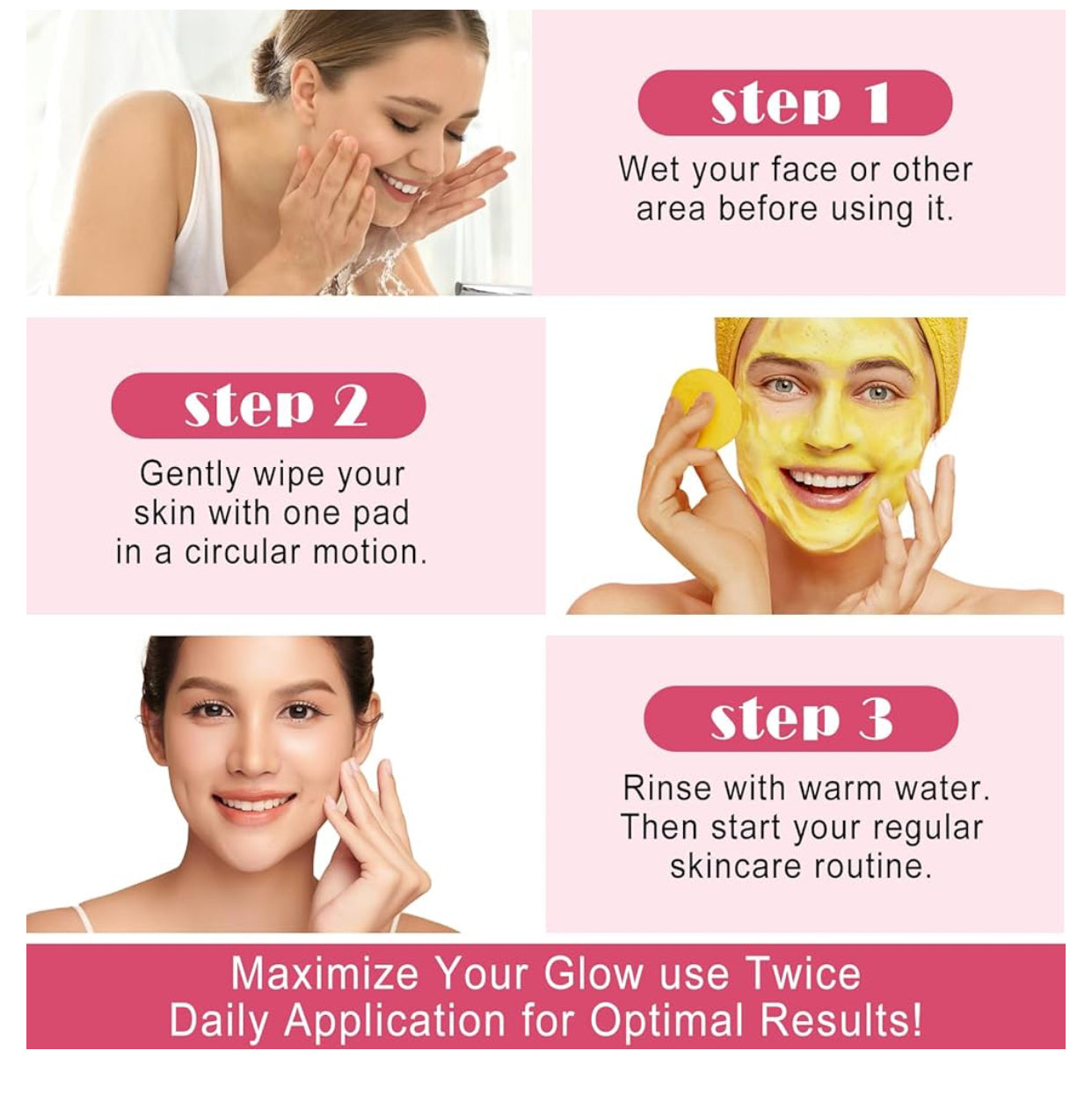 Turmeric Cleansing Pads,Kojic Acid Pads The Body's Skin, Helps Balance Skin Oil and Water 40 PCS