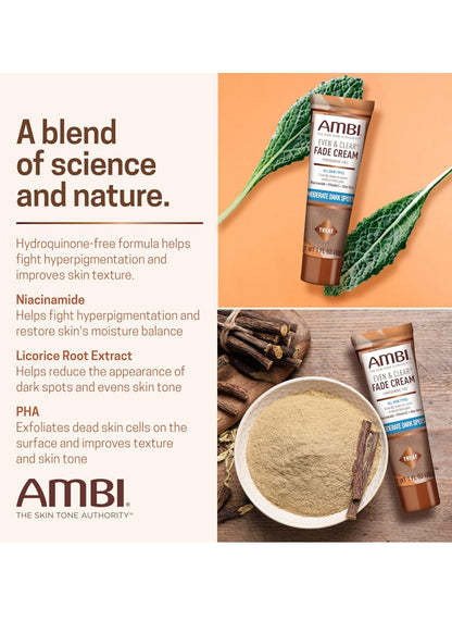 Ambi Even &amp; Clear Fade Cream, Hyperpigmentation Treatment, Dark Spot Corrector.