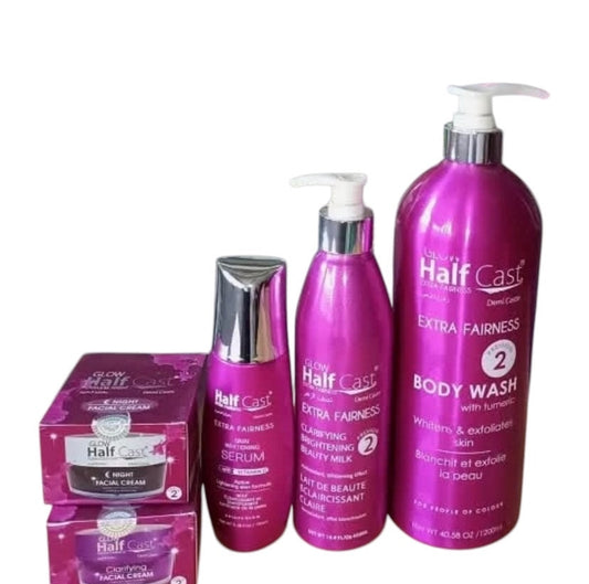 Glow Halfcast Extral Fairness Clarifying Brightening Beauty Milk ( ULTIMATE SET)
