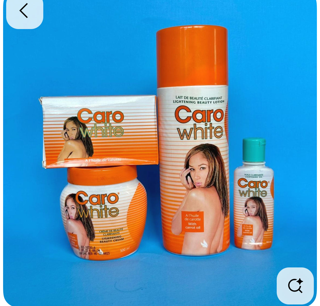 carot white CLARIFYING BODY LOTION SET 300ML