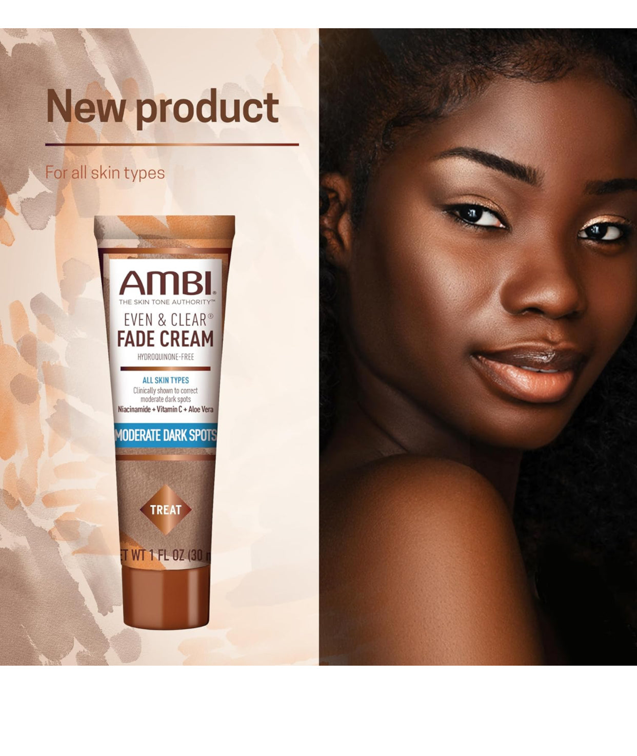 Ambi Even &amp; Clear Advanced Fade Cream, Hyperpigmentation Treatment, Stubborn Dark Spot Corrector