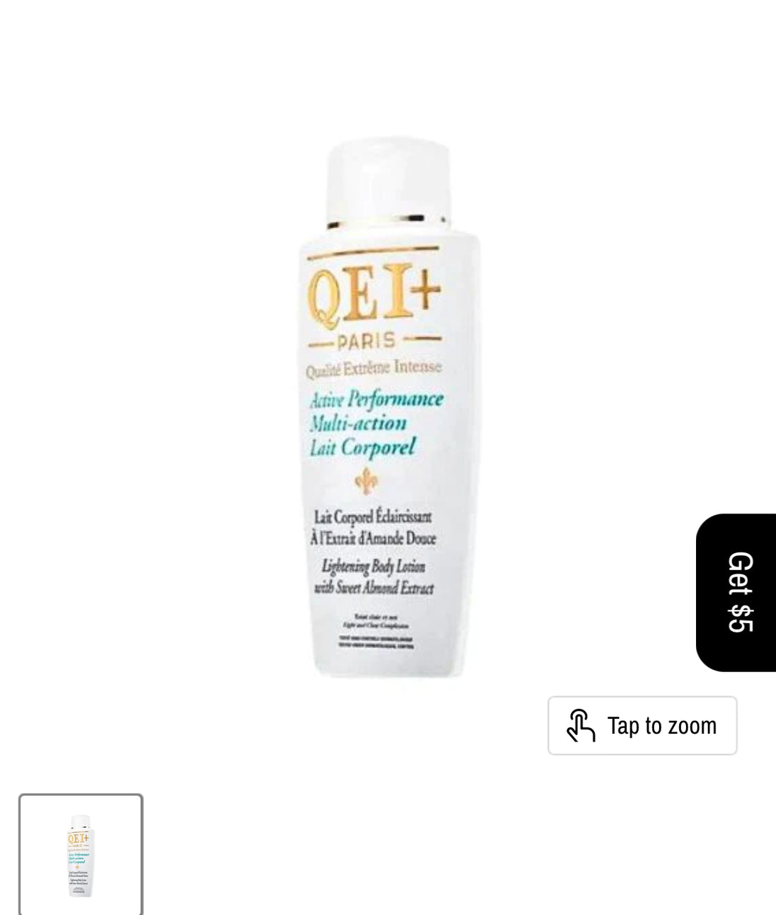 QEI+ Active Performance Multi Action Lightening Body Milk 16.5 oz Qei +