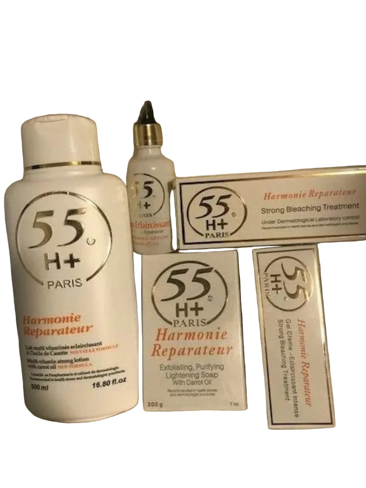 55h+ Harmonie Multi Vitamin Strong Lotion,serum,soap And Cream Tube and gel (5 PACK)