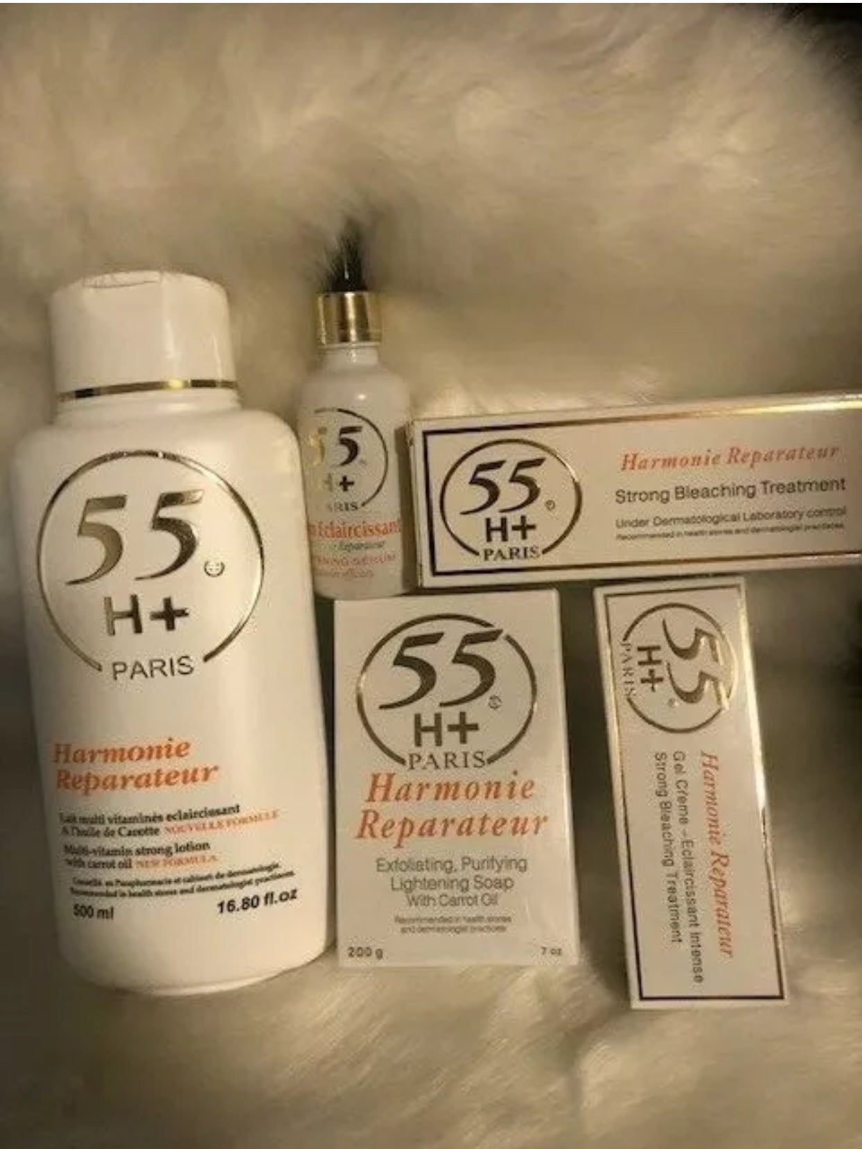 55h+ Harmonie Multi Vitamin Strong Lotion,serum,soap And Cream Tube and gel (5 PACK)