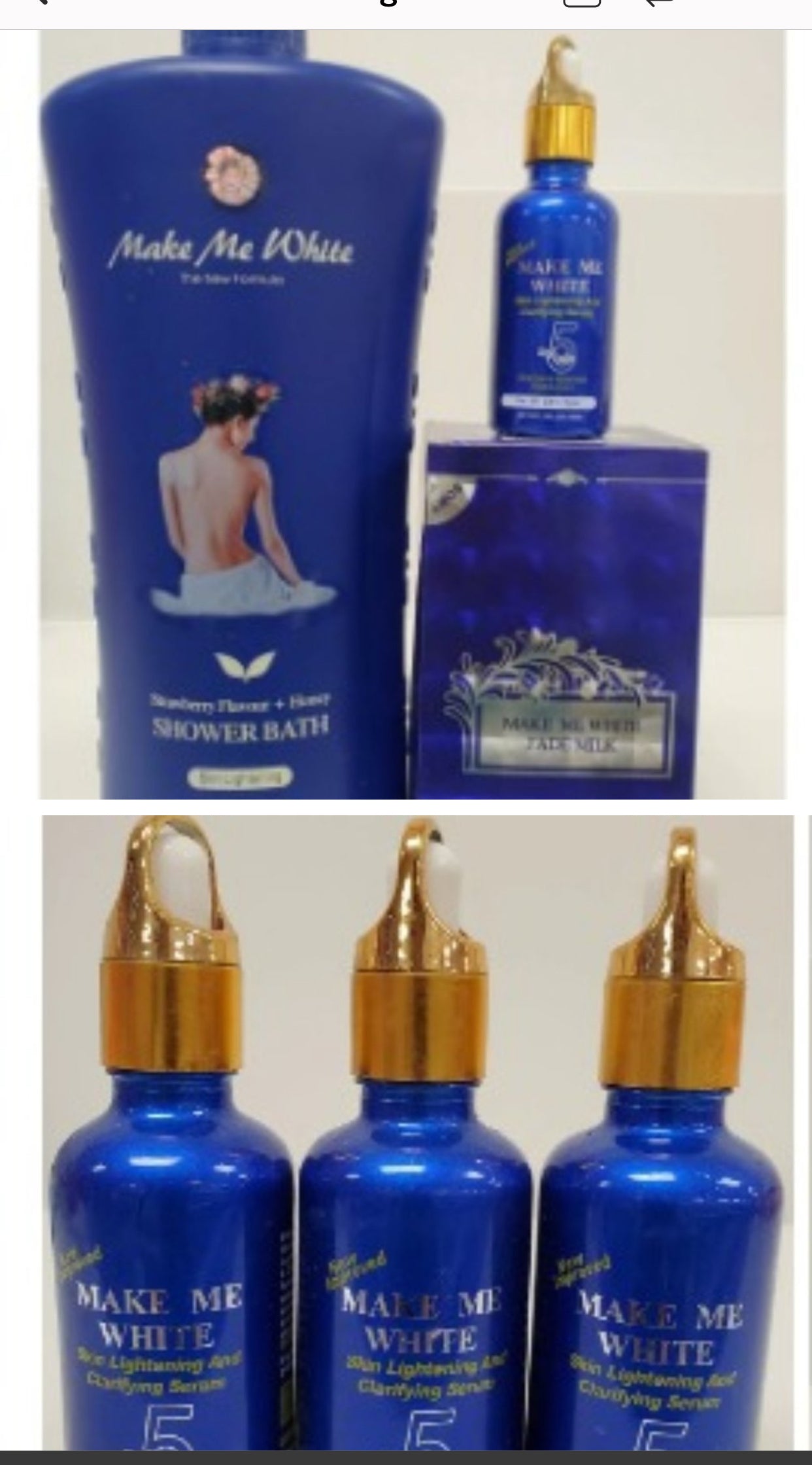 Make me white fast Action tube cream + serum + body lotion (3 PACK)