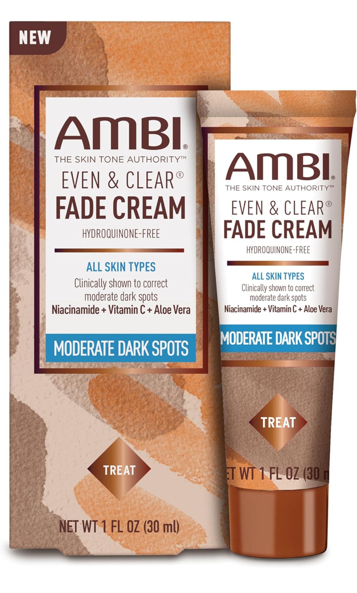 Ambi Even &amp; Clear Fade Cream, Hyperpigmentation Treatment, Dark Spot Corrector.