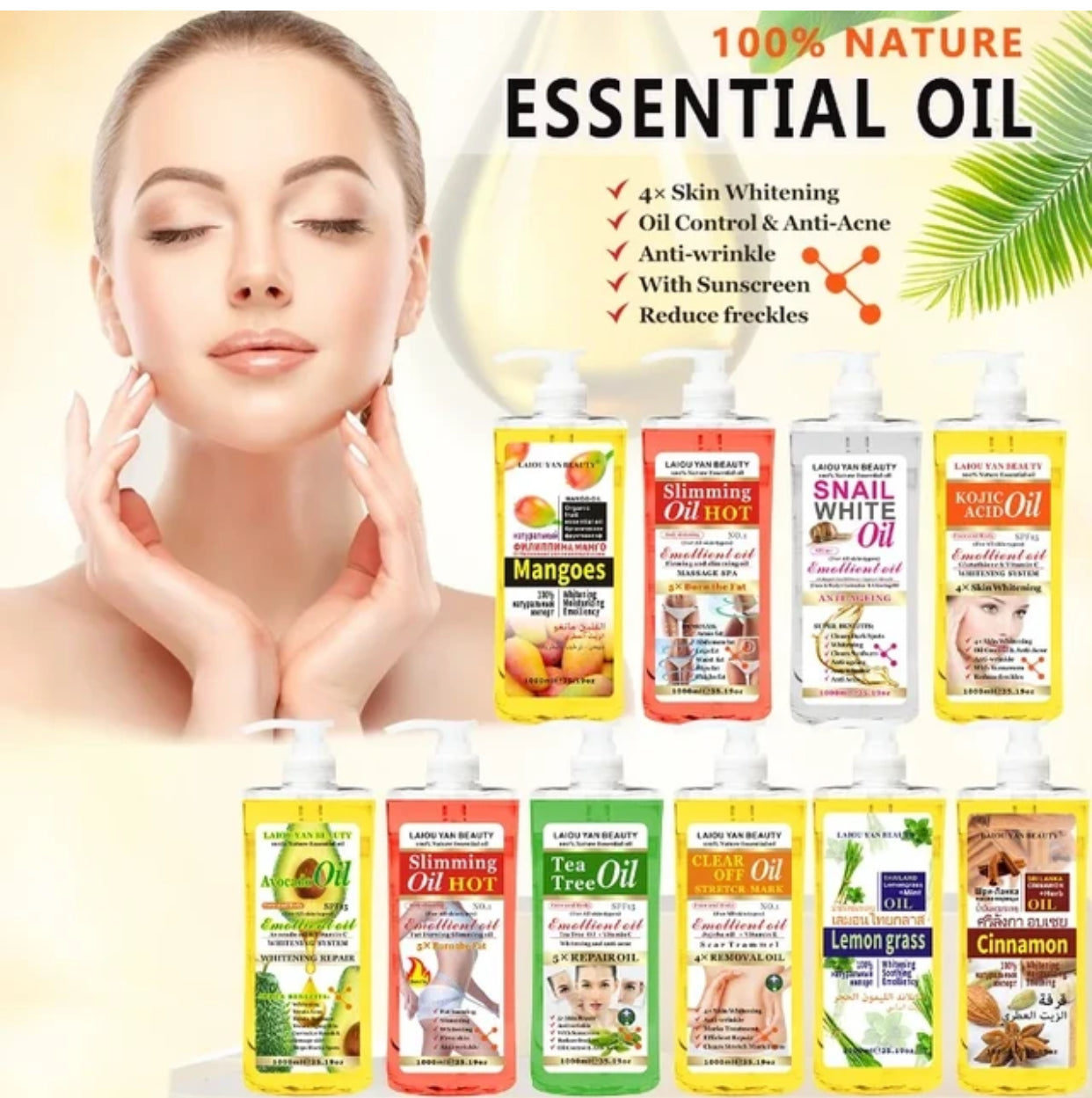 Veetgold active whitening SNAIL WHITE COLLAGEN EXTRACT Glowing Body oil 1000ml