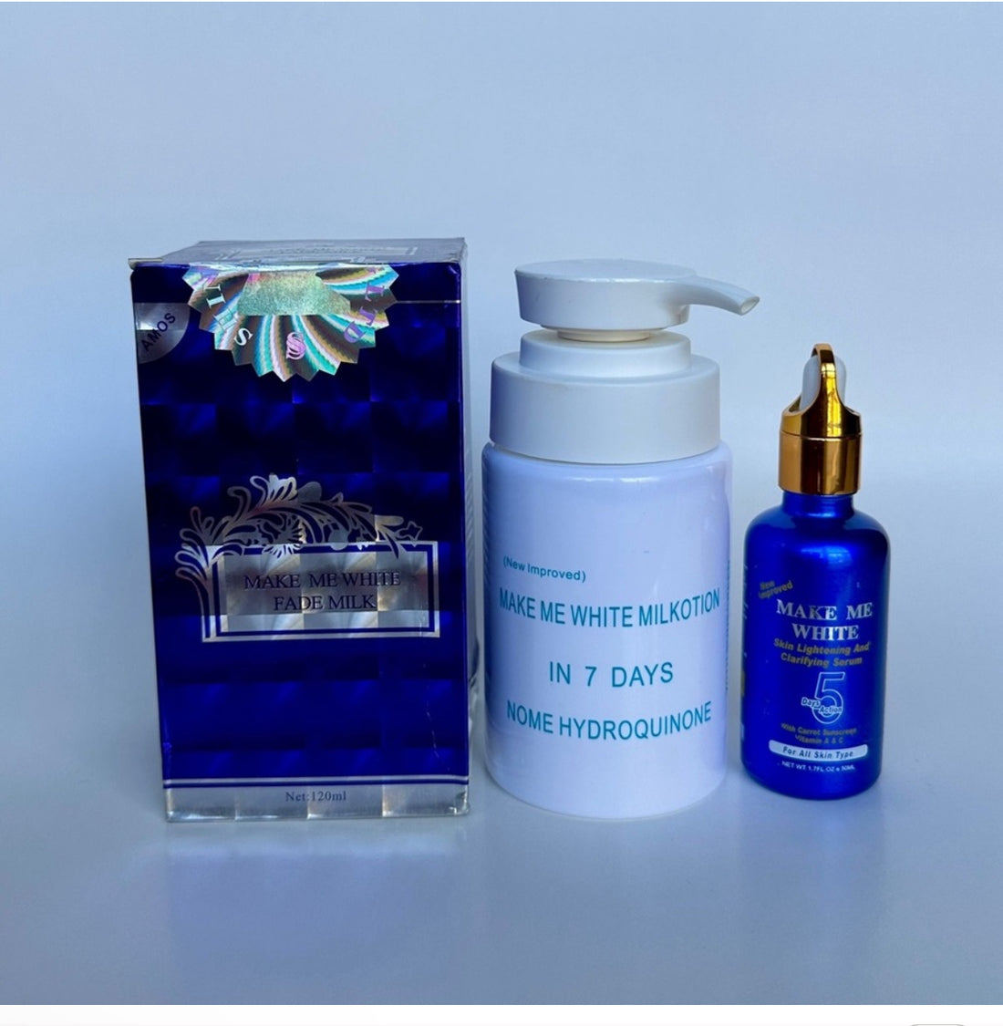 Make me white fast Action fade milk lotion &amp; SERUM