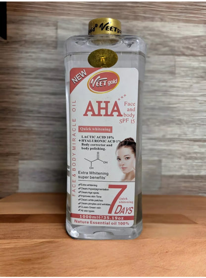 Veetgold AHA Face &amp; Body SPF 15 Extra Whitening Oil 1000ML x1
