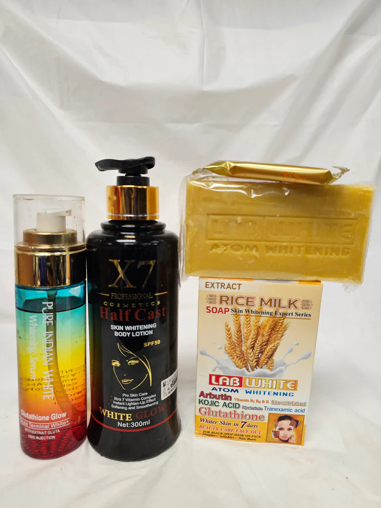 X7 halfcast lightening body milk 300ml set PAPAYA
