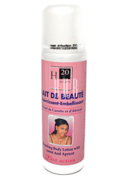 H20 Reg. Bleaching Body Lotion W/Carrot & Apricot 16.9 oz / 500 ml H20