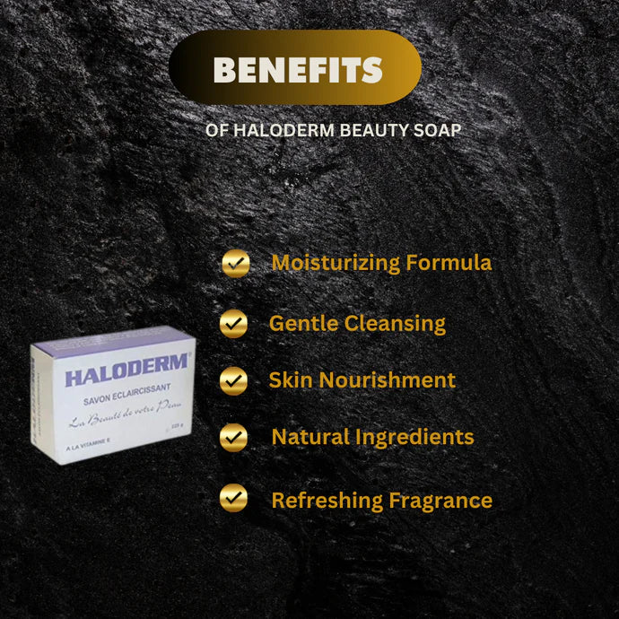Haloderm lightening Soap with vit E 8 oz / 225g