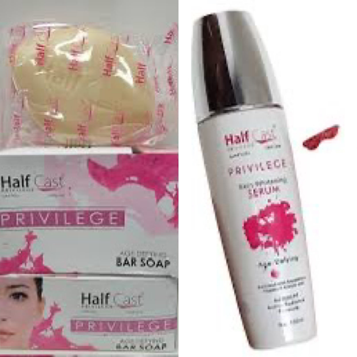 Half Cast Privilege Age-Defying Beauty Bar Soap and oil set