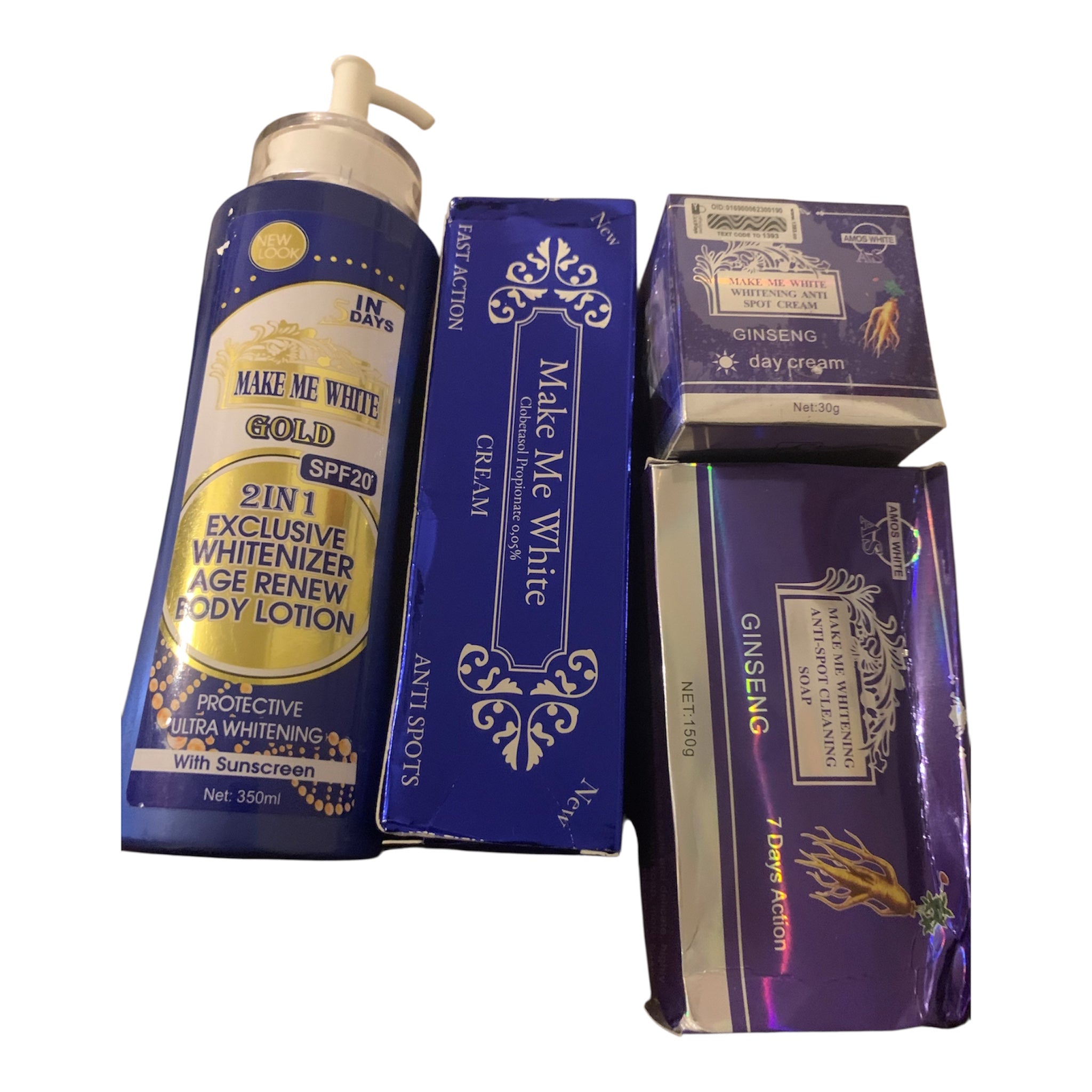 Make Me White Gold 2-in-1 Exclusive Whitenizer Age Renew 4 PCS ULTIMATE SET
