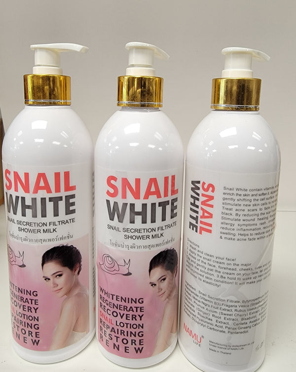 Snail white whitening body lotion +serum +soap Snail white