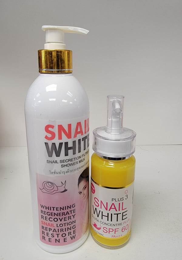 Snail White Whitening Body Lotion 500ml + Serum Snail white