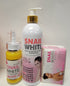 Snail white whitening body lotion +serum +soap Snail white
