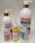 Snail White Whitening Body Lotion 500ml + Serum+ Shower Gel Snail white