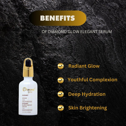 Diamond Glow Elegant Whitening Serum 1 oz / 50ml x1