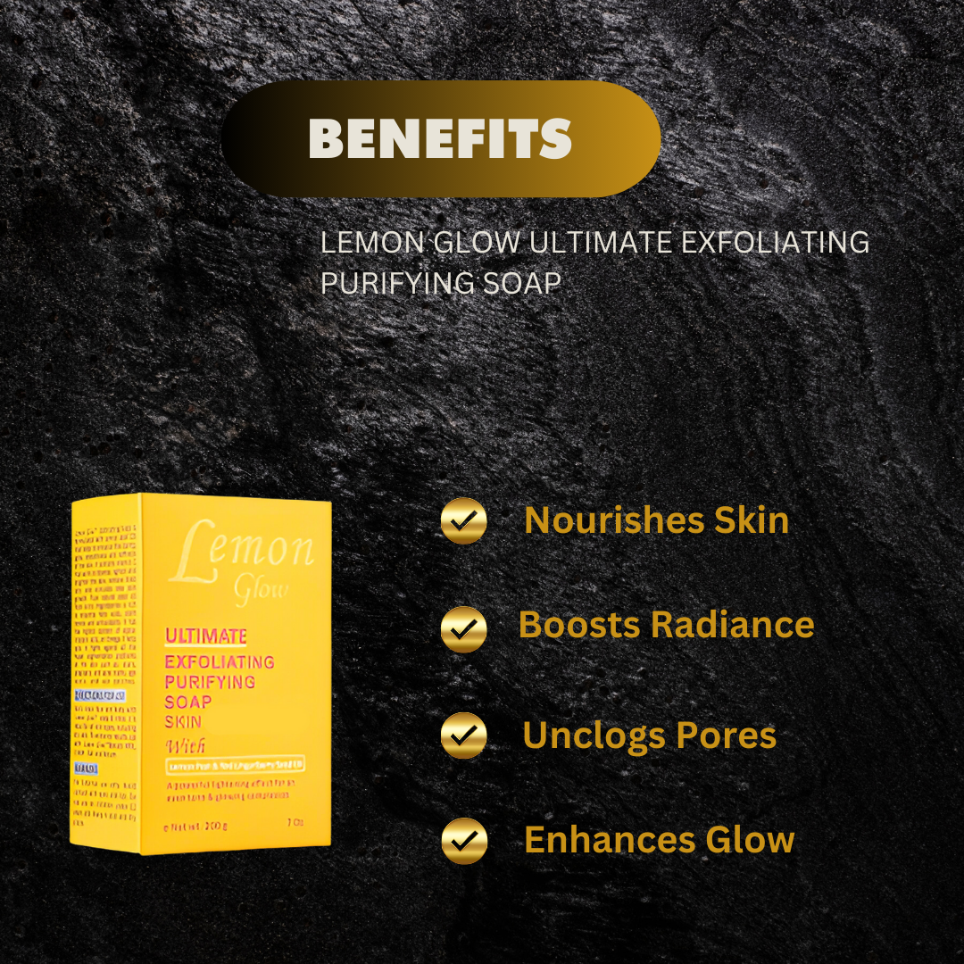 lemon exfoliating sulfur glutathione soap Glow Ultimate Purifying 10% Sulfur & 3% Salicylic