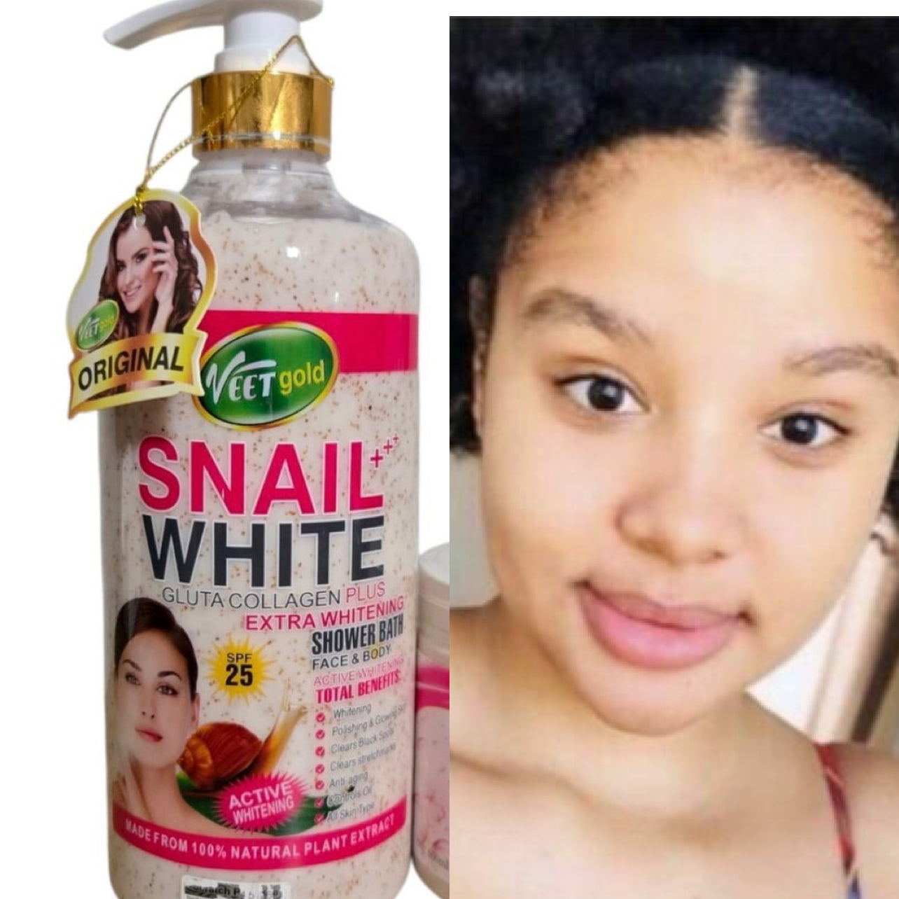 Veet Gold Snail White Gluta Collagen Plus Radiance Shower Bath