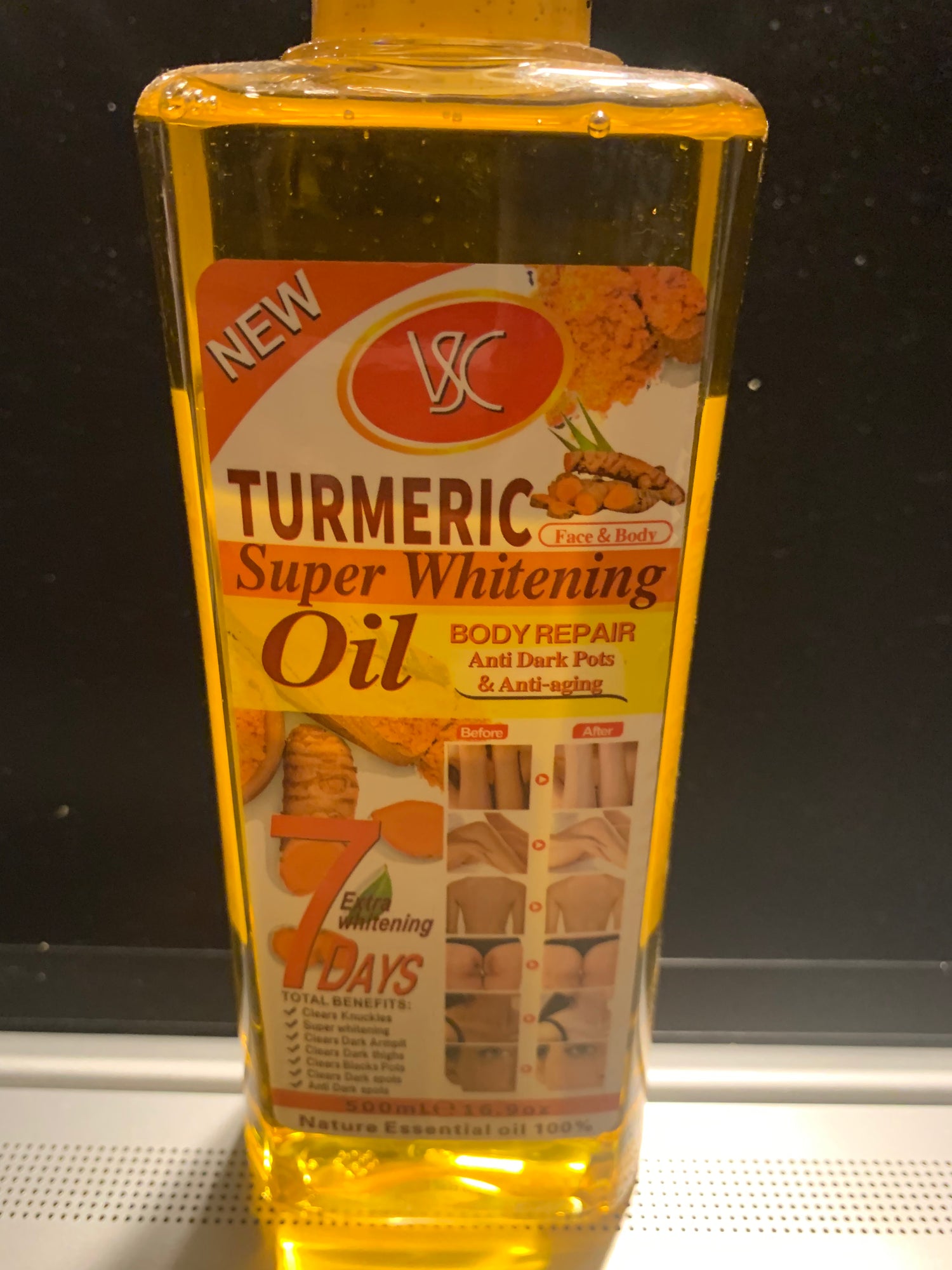 VSC TURMERIC Super Whitening Oil 7 Days 16.9oz / 500ml