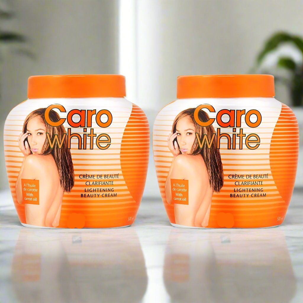 Caro White Cream Jar small jar 120ml (pack of 2)